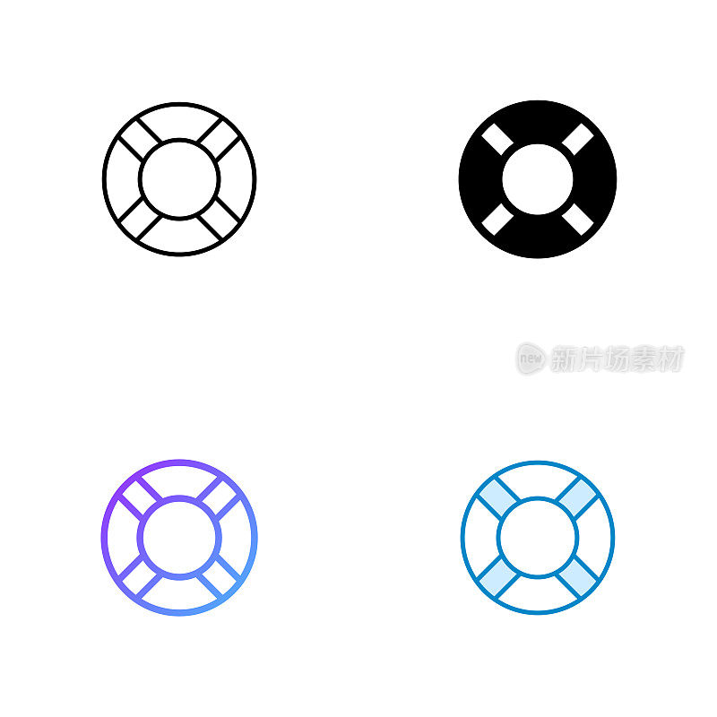 支持图标设计在四种风格与可编辑的笔画。线，实线，平线和颜色梯度线。适合网页，移动应用，UI, UX和GUI设计。